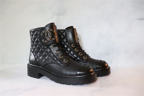 chanel combat boots womens|chanel 娃娃鞋.